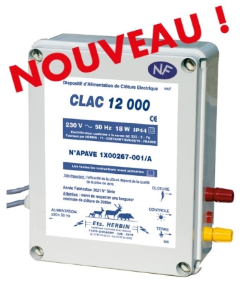 Electrificateur grande puissance 220 Volts CLAC 12 000